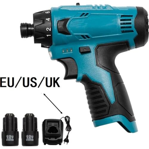 12V Lithium-ion Battery Cordless Screwdriver Electric Drill Hole Electrical Screwdriver Hand Driver Wrench Power Tools