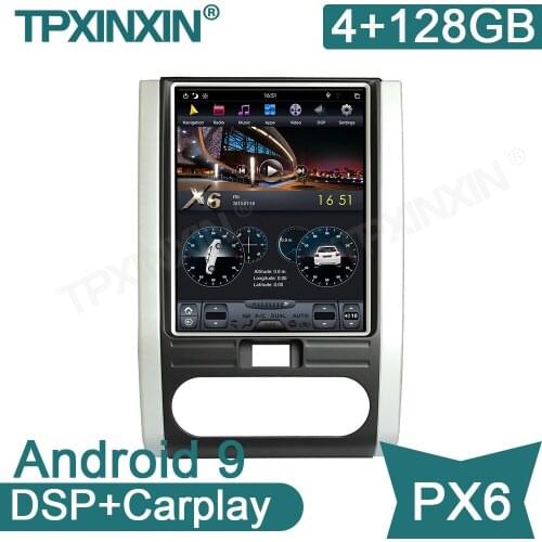 Android 9 4+128G PX6 For Nissan X-Trail 2007-2014 Android Car Audio Stereo Radio Recorder GPS Head Unit