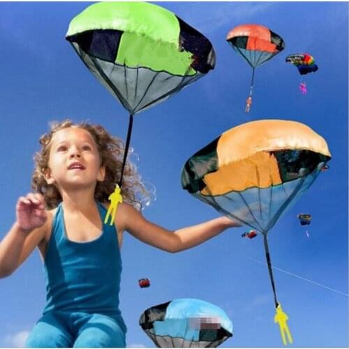 Fast Shipping Hand Throwing kids mini play parachute toy soldier Outdoor sports Childrens Educational Toys