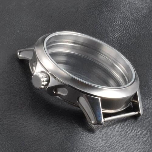 45mm Corgeut watch Sterile watch Case Fit ETA 6497/6498 White bezel Hand Winding Movement