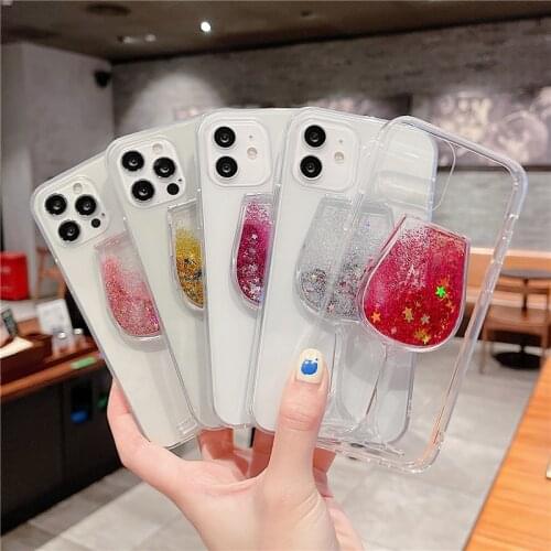 Flowing Liquid Red Wine Phone Case For iPhone 12 11 Pro Max Mini XS XR X 8 7 Plus SE 2020 Shockproof TPU Silicone Cover