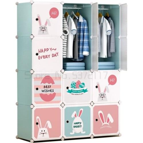 Childrens wardrobe simple plastic baby modern simple household bedroom baby wardrobe storage cabinet