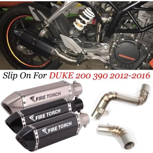 For KTM DUKE 200 390 2012 2013 2014 2015 2016 Motorcycle Exhaust Tip Muffler Escape Silencer Link Tube Middle Connection Slip on