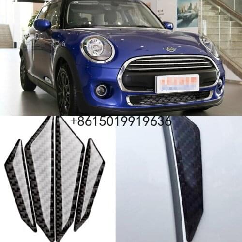 For MINI Car Side Door Edge Guard Bumper Trim Protector 4pcs PVC carbon fiber Stickers