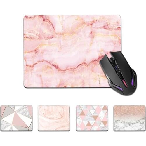 FHNBLJ Top Quality pink gold marble Durable Rubber Mouse Mat Pad Top Selling Wholesale Gaming Pad mouse
