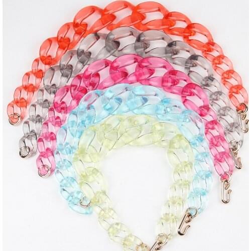 FishSheep Statement Big Clear Acrylic Chunky Chain Necklace For Women Brand Large Chain Pendants Necklaces 2020 Fashion Jewelry