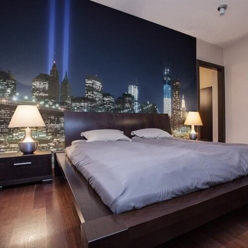 Wall mural-Floodlights over NYC - 450x270 cm