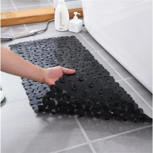 Bathtub Mat Bath PVC Large Safety Shower Non-Slip Home Bathroom Mats With Suction Cups Pebbles Floor Pads Bathroom Supplies