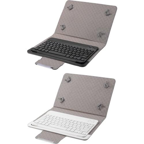 Multi-functional Practical Classic Bluetooth Keyboard for iOS Windows Android PU Leather Case for 9 10 inch Tablet