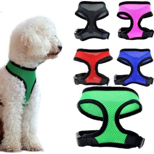 Nylon Mesh Dog Harness Pet Small Dogs Vest Soft Adjustable Breathable Chest Strap Leash Puppy Cat Collar Free Shipping