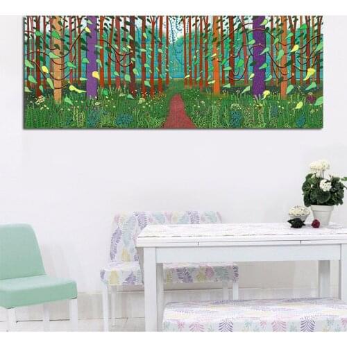 Landscape Painting Tree and Flowers Canvas Prints Living Room Poster Wall Decorative Painting Wall Art Home Decor Frameless