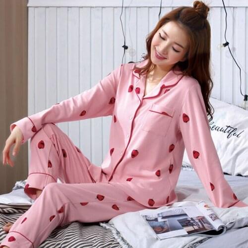Pajamas Womens Long-sleeved Spring Autumn Korean Womens Thin Large Size Autumn and Winter Home Service Summer Two-piece Suit