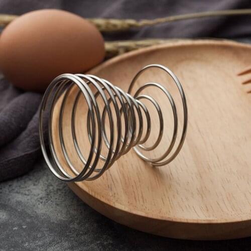 Eggs Cup Stainless Steel Spring Spiral Eggs Stand