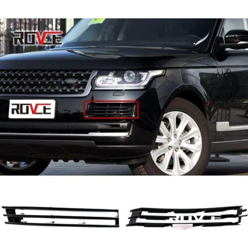 ROVCE Car Front Fog Light Grille Cover Trim For Land Rover Range Rover Vogue Autobiography 2013-2017 L405 Fog Lamp Frame