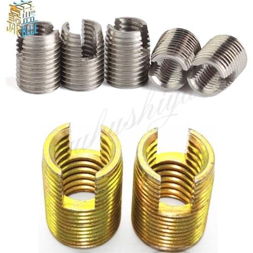 M2 M2.5 M3 M4 M5 M6 M8 M10 Self Tapping thread insert Screw Bushing 302 slotted type Wire Thread Repair Insert