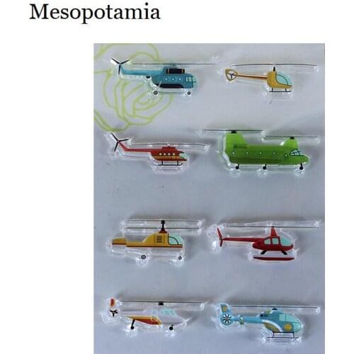 DIY Scrapbooking Albums Plane Helicopter Aviation Stamps Seal Embossing Silicone Transparent Stamp Card Decoration Stamps Seal