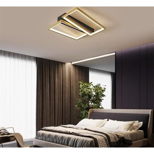 Nordic Modern LED Chandelier Lights Rectangel/square/round for Living Room Bedroom Minimalist Design Lamps Indoor Ceiling Lights