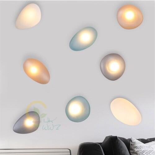 New Design Cobblestone Led Wall Lamps,Living room Decorare Glass Lampshade Led Wall Lights ,Bedside bedroom Irregularity Lights