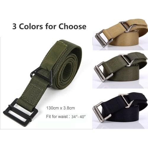 Tactical Belt Military Style Nylon Webbing Riggers Tactical Web Belt with Buckle for outdoor active