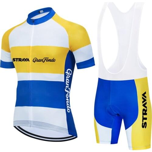 2021 Team Summer STRAVA Cycling Jersey Set Short Sleeve Suit Maillot Ropa Ciclismo Uniformes Quick-dry MTB Bike Clothing