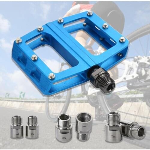 1 Pair Steel/Titanium MTB Road Bike Bicycle Pedal Extenders Bicycle Pedal Spacers Durable Extenders Spacers Bicycle Accessories