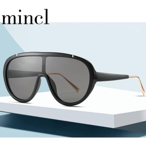 2019 Luxury Brand Oversized Pilot Sunglasses Women Retro Designer One Piece Sun Glasses Flat Top Black Shades Big Men Goggles NX
