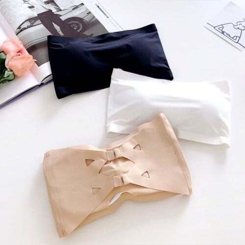 Summer Seamless Tube Tops Women Strapless Padded Bra Bandeau Tube Top Women Intimates Soft Push Up Invisable Bra Sexy Lingerie