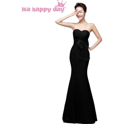 Autumn vintage long sexy birthday outfits gown for women pageant dress sexy red and black strapless mermaid prom dress H3117