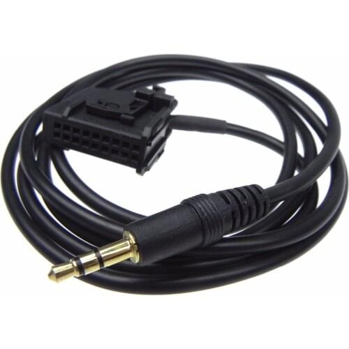 1pcs/lot High Quality 3.5mm AUX Audio Input Cable For VW Passat Touareg Golf V AUDI MFD2 RNS2 cable length 142
