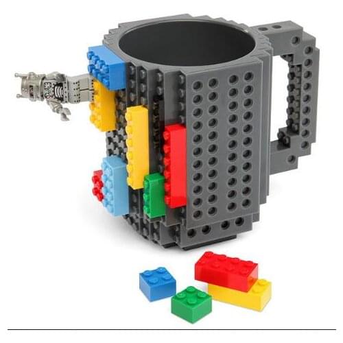 10 Colors Build on Brick Mug Building Blocks Coffee Cup DIY Block Mug Legoings Building Blocks YH1633