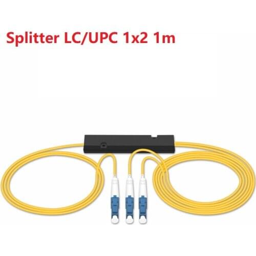 10 pcs LC/UPC 1x2 PLC Fiber optical Splitter Mini Module LC/UPC FTTH Fibre Splitter LC Single Mode optic splitter box