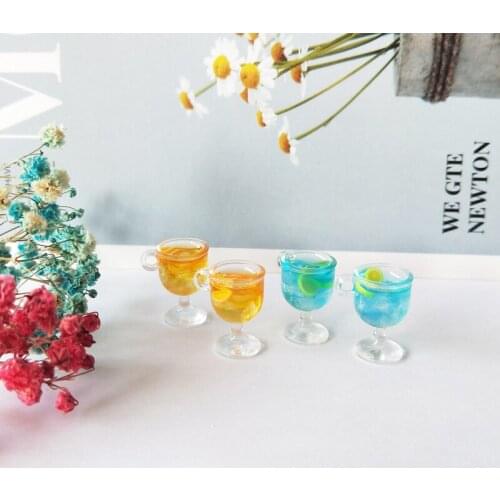 10pcs/lot Resin Goblet Cocktail Charms Pendants Lemon Wine Cup Drink Pendants Floating Fit DIY Earrings Jewelry Accessory YZ599