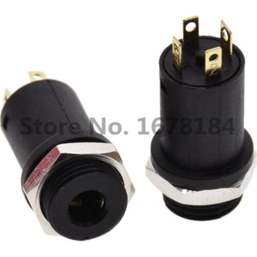 10 PCS PJ-31640 3.5mm 4 Channel Female Headphone Stereo Jack Panel Mount Connector Audio Video Vertical Socket Gold Plated