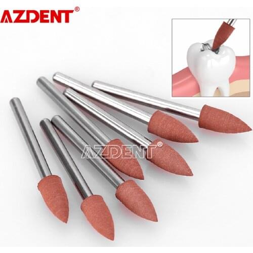 12pcs/Box AZDENT Dental Silicone Polisher 0413 Polish Impregnated Abrasive Friction FG Mini Points for Pre-Polishing