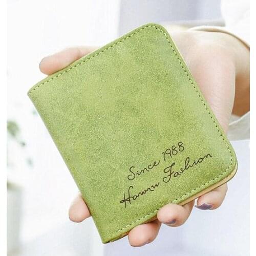 2018 Q1 Grass green TONE01 Wholesale ladys purse hot style fashionable cute high-end multi-card ladies short purse TONE 01