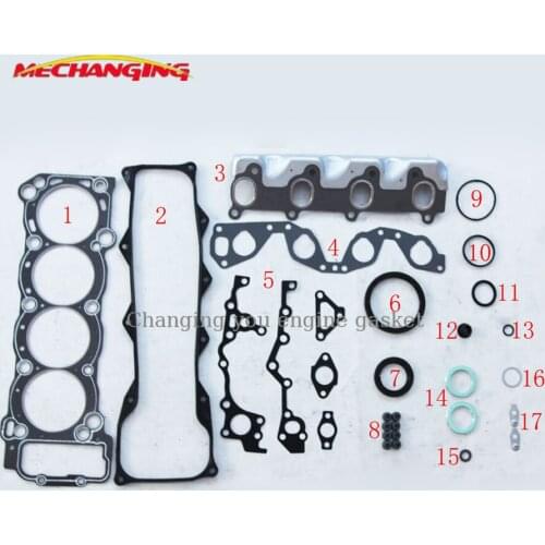 2RZ 2RZ-E FOR TOYOTA HIACE III 2.4 4WD Full Set Engine Parts Auto Parts Engine Gasket 04111-75030 50126700