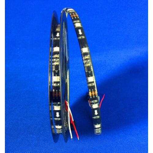 Promotion!! 5m DC12V WS2811 150LEDs (10pixes/m) led digital strip;waterproof in silicon coating;IP65;BLACK PCB
