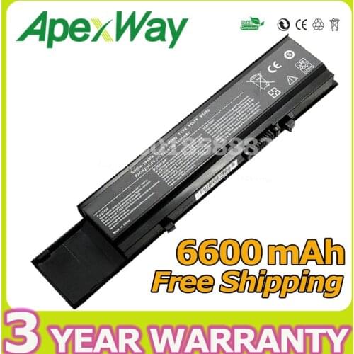 Apexway 9 cell 6600mAh Laptop Battery for Dell Vostro 3400 V3400 3500 004D3C 004GN0G 0TXWRR P09S P09F001 P10G