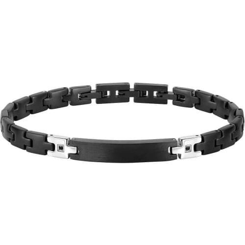 Runda Men Bracelet Stainless Steel Black Plated Bangle Bracelet Jewelry 2020 Jewelry Gifts for the New Year