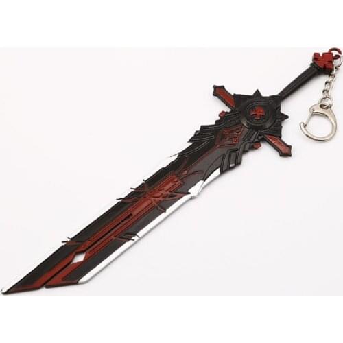 Genshin Impact Weapons Keychains Wolfs Gravestone Skyward Spine Skyward Blade Cosplay Swords Keyrings Fashion Jewelry