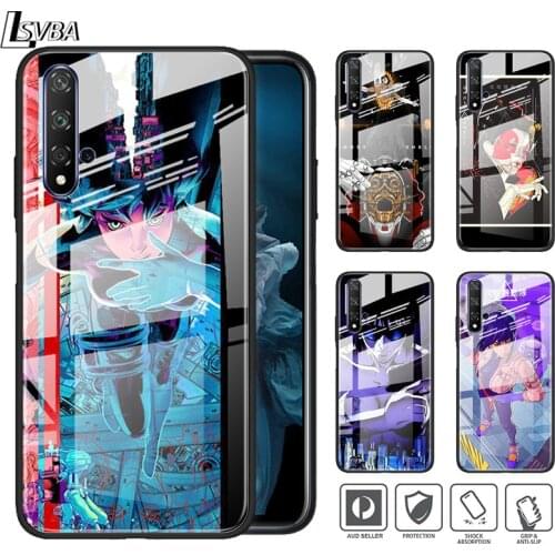 Anime Ghost In The Shell For Honor 30 20 10 9X 8X Pro Plus Lite Tempered Glass Hot New Shell Luxury Cover Phone Case