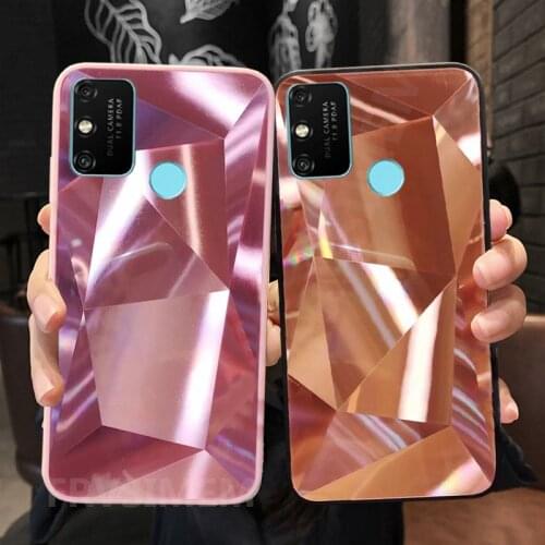 3D Diamond Glitter Case for HUAWEI Nova 7i 2i Honor 9A 9S 9C 9X Global Premium Y5P Y6P Y7P P Smart 2019 P Smart Z Mirror Cover