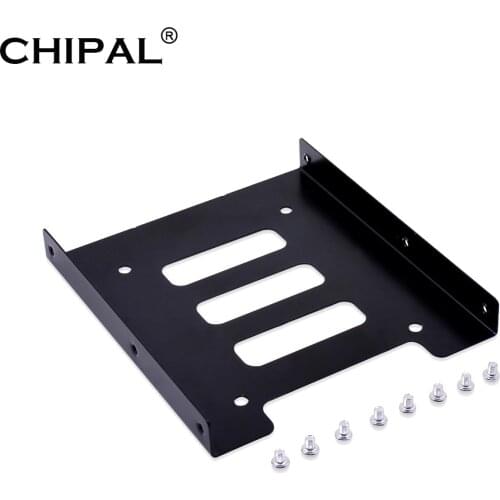 CHIPAL 2.5 Inch SSD HDD To 3.5 Inch Metal Mounting Adapter Bracket Dock 8 Screws Hard Drive Holder For PC Hard Drive Enclosure