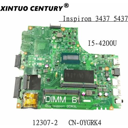 CN-0YGRK4 0YGRK4 YGRK4 For Dell Insprion 14R 3437 5437 Laptop Motherboard DOE40-HSW 12307-1 812KC W/ i5-4200U 100%tested working