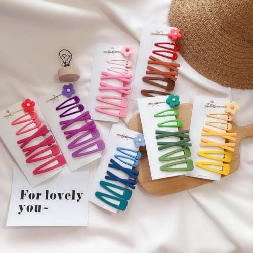 WYINYA Colorful color matching flowers avocado cute side clip childrens bangs flower hairpin color water drop clip