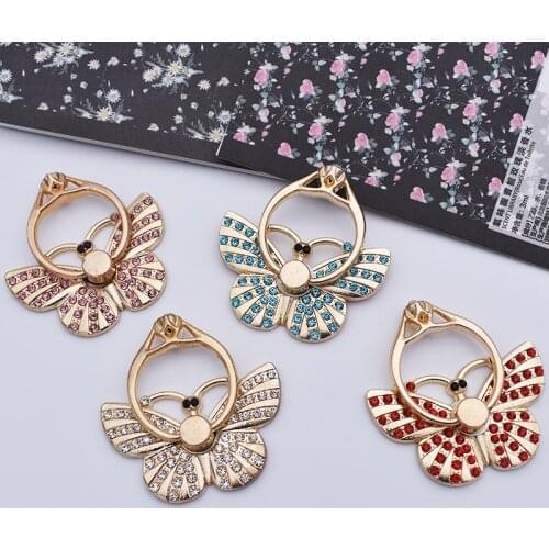 DIA Butterfly Universal Ring Mobile Phone Smart Phone Bracket Metal Mobile Phone Desktop Bracket