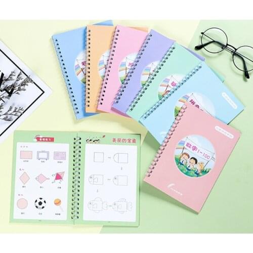 8 Books Learning Numbers In English Painting Practice Art Book Baby Copybook For Calligraphy Writing Kids English Lettering Toy