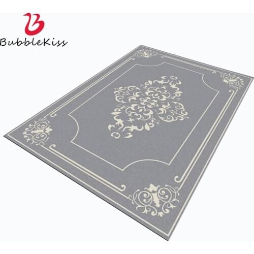 Bubble Kiss Carpet In The Living Room Nordic Style Light Gray Flower Pattern Carpet Home Decor Elegant Customized Bedroom Rug