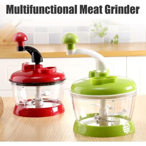 Food Processor Manual Multifunctional Meat Grinder Chopper for Home Kitchen Small Meat Cutting Artifact PAK55