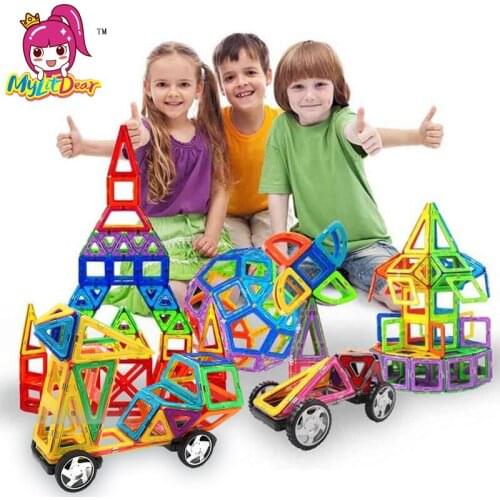 MylitDear Big Size Magnetic Designer 34Pcs Building Blocks 3D Construction Toy Kids Baby Educational Creative Bricks Toys